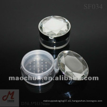SF033 con tamiz de maquillaje mineral caja de polvo suelto